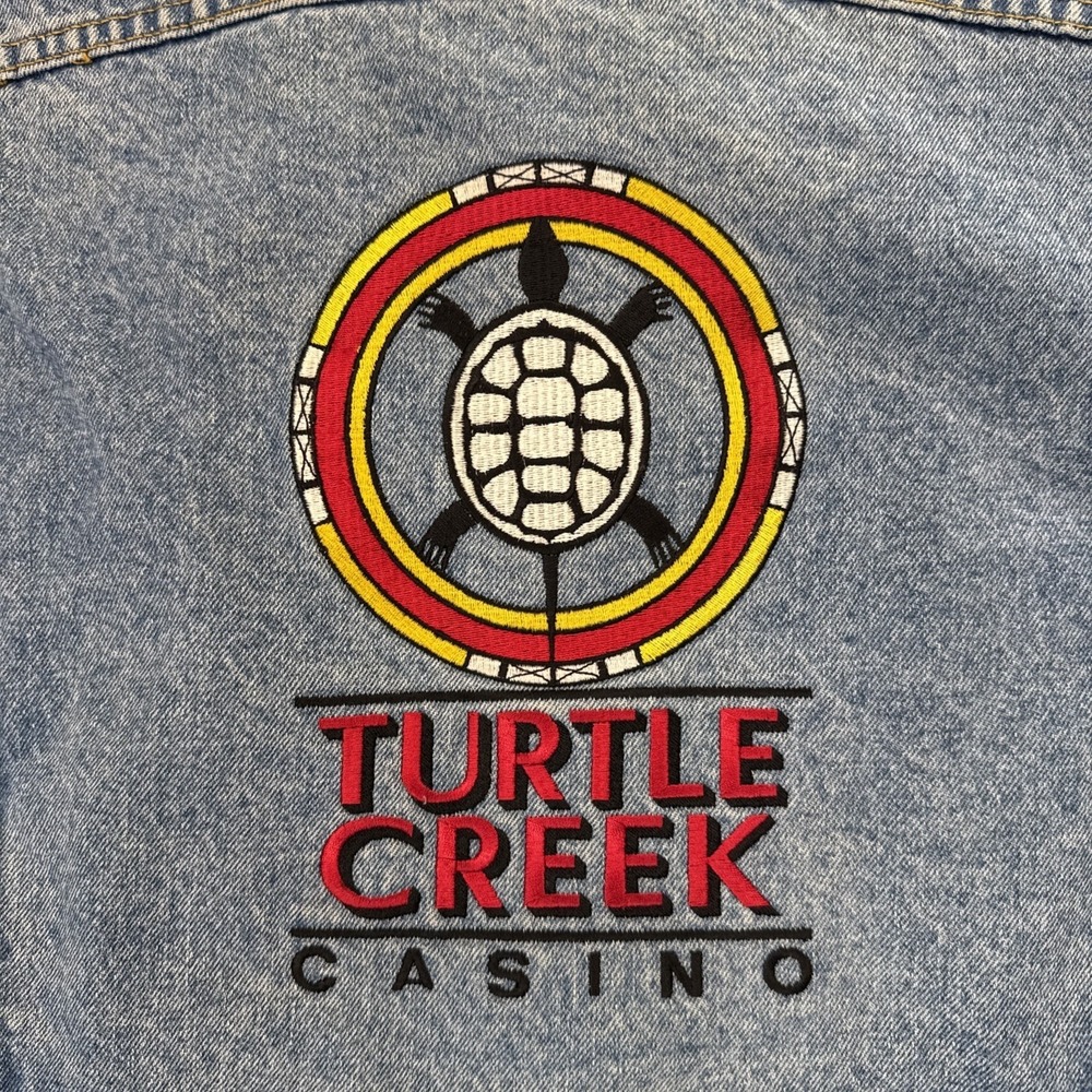 VTG Turtle Creek Casino Lee Jacket Men Sz:L Blue Denim Coat Rancher Outdoors 90s - Picture 7 of 7